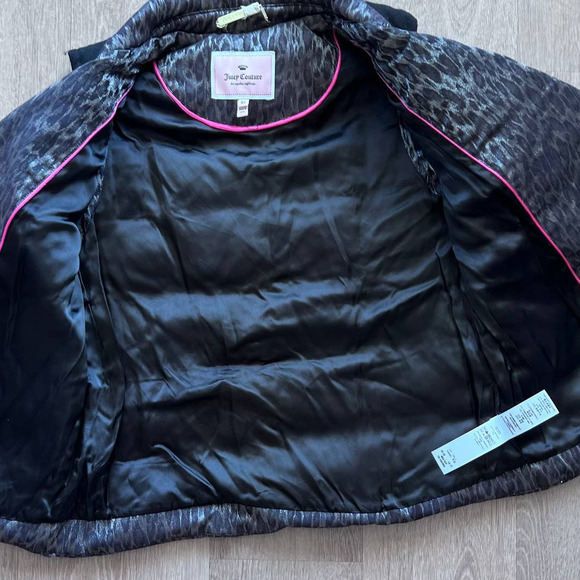 Juicy Couture NWOT XS Sleeveless Jacket Black & Gray Zipper W/ Gold Zippers - Picture 7 of 11